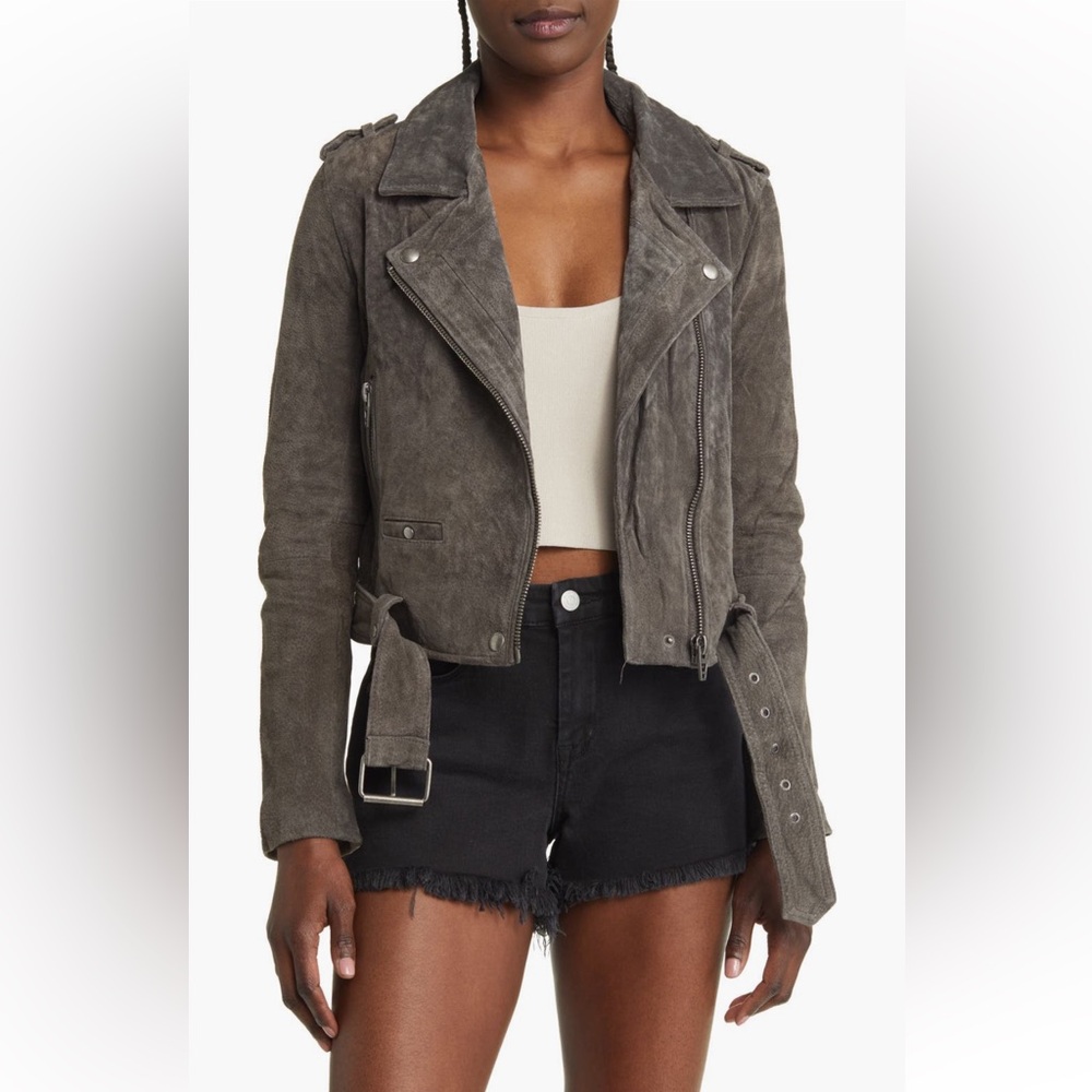 BLANK NYC Suede Moto Jacket